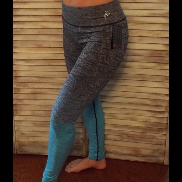 Ombré Leggings Stretch Yoga Pants Gym Workout - Picture 2 of 8